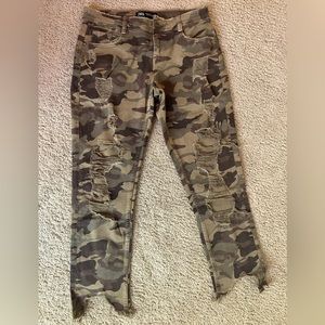 Camo Zara Ankle Jeans, New (Never Worn)